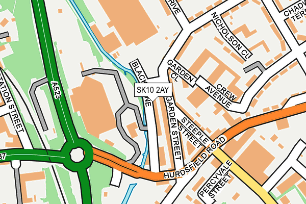 SK10 2AY map - OS OpenMap – Local (Ordnance Survey)