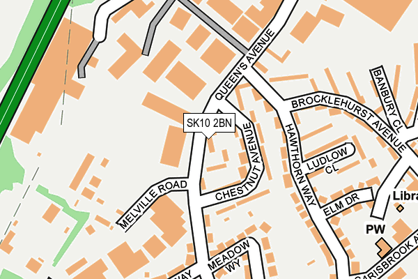 SK10 2BN map - OS OpenMap – Local (Ordnance Survey)