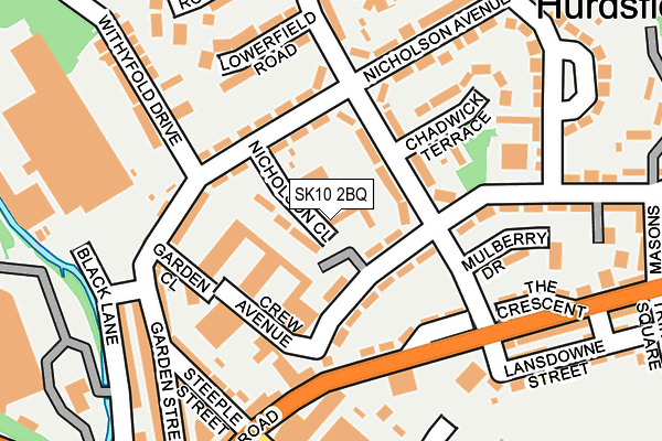 SK10 2BQ map - OS OpenMap – Local (Ordnance Survey)