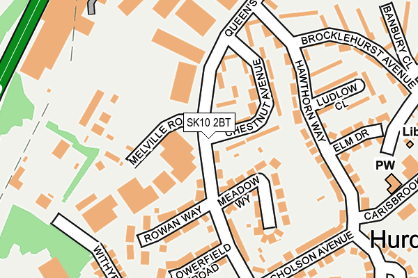 SK10 2BT map - OS OpenMap – Local (Ordnance Survey)