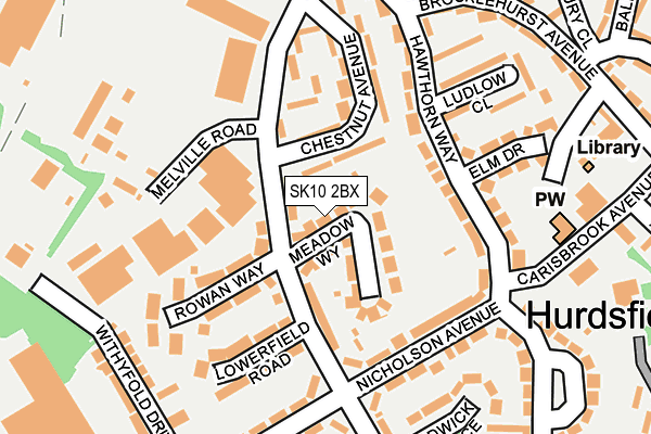 SK10 2BX map - OS OpenMap – Local (Ordnance Survey)