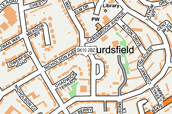 SK10 2BZ map - OS OpenMap – Local (Ordnance Survey)