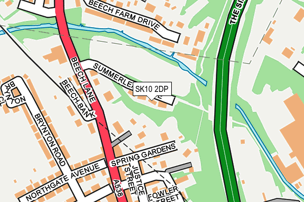 SK10 2DP map - OS OpenMap – Local (Ordnance Survey)