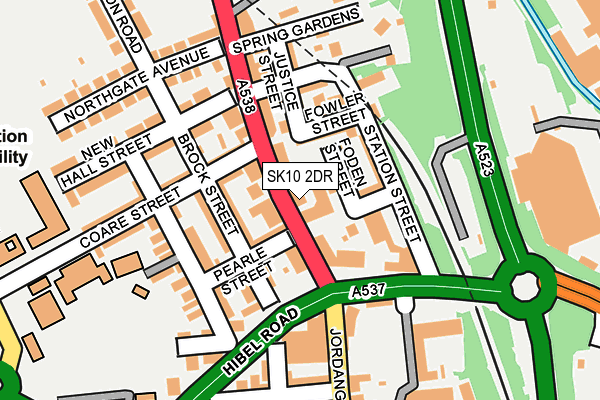 SK10 2DR map - OS OpenMap – Local (Ordnance Survey)
