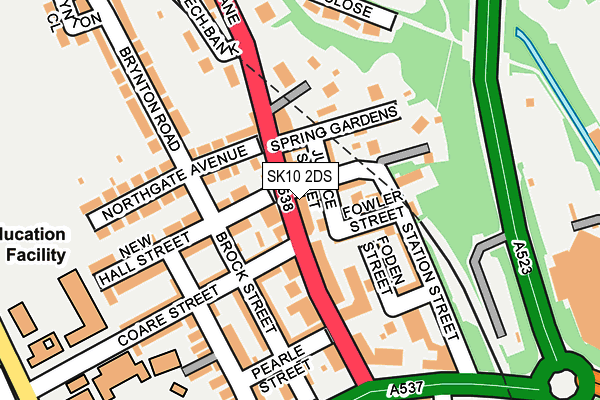 SK10 2DS map - OS OpenMap – Local (Ordnance Survey)