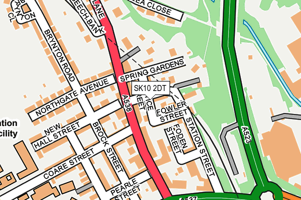 SK10 2DT map - OS OpenMap – Local (Ordnance Survey)