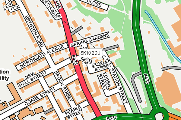 SK10 2DU map - OS OpenMap – Local (Ordnance Survey)