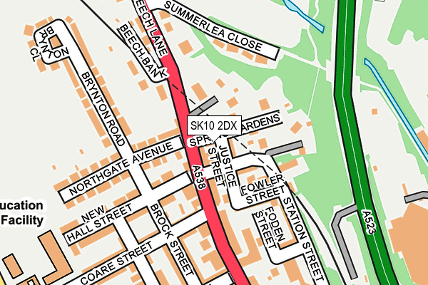 SK10 2DX map - OS OpenMap – Local (Ordnance Survey)