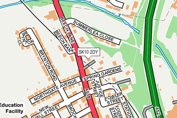 SK10 2DY map - OS OpenMap – Local (Ordnance Survey)