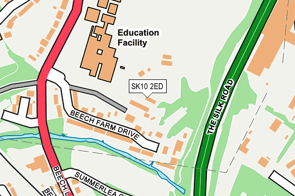 SK10 2ED map - OS OpenMap – Local (Ordnance Survey)