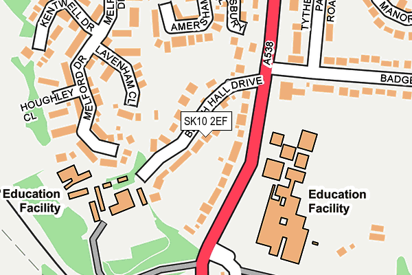 SK10 2EF map - OS OpenMap – Local (Ordnance Survey)