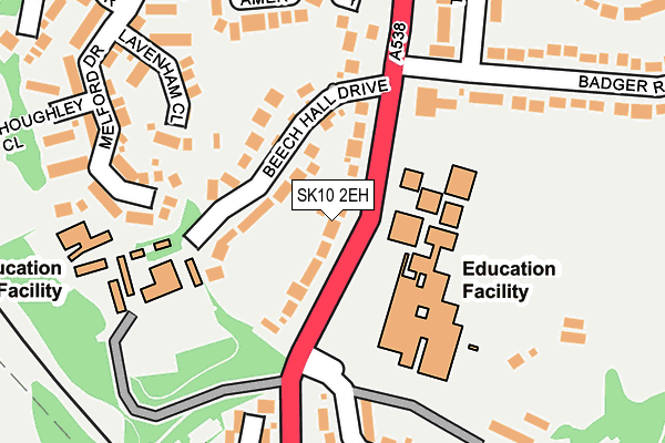 SK10 2EH map - OS OpenMap – Local (Ordnance Survey)