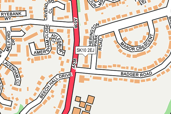 SK10 2EJ map - OS OpenMap – Local (Ordnance Survey)