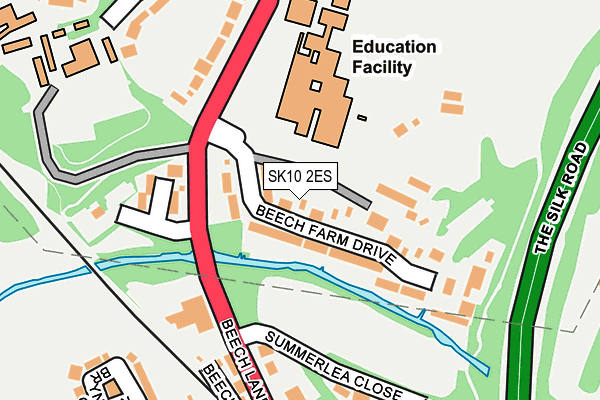 SK10 2ES map - OS OpenMap – Local (Ordnance Survey)