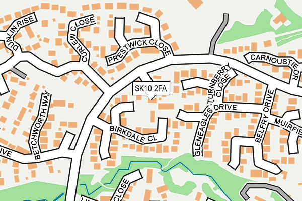 SK10 2FA map - OS OpenMap – Local (Ordnance Survey)