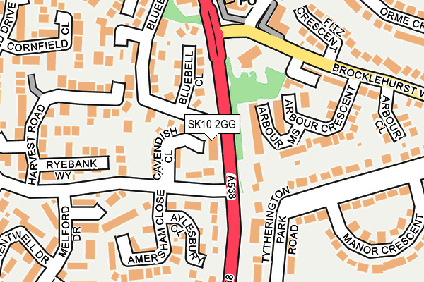 SK10 2GG map - OS OpenMap – Local (Ordnance Survey)