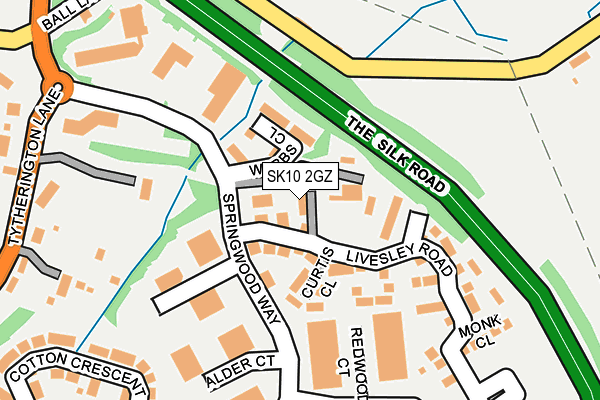 SK10 2GZ map - OS OpenMap – Local (Ordnance Survey)