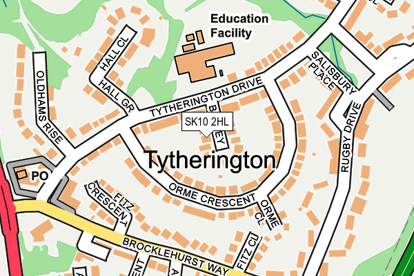 SK10 2HL map - OS OpenMap – Local (Ordnance Survey)