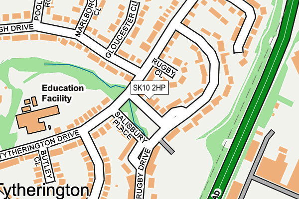 SK10 2HP map - OS OpenMap – Local (Ordnance Survey)