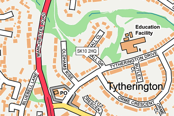 SK10 2HQ map - OS OpenMap – Local (Ordnance Survey)