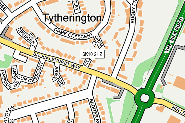 SK10 2HZ map - OS OpenMap – Local (Ordnance Survey)