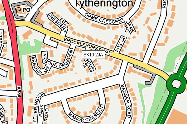 SK10 2JA map - OS OpenMap – Local (Ordnance Survey)