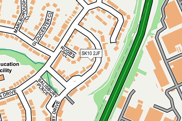 SK10 2JF map - OS OpenMap – Local (Ordnance Survey)