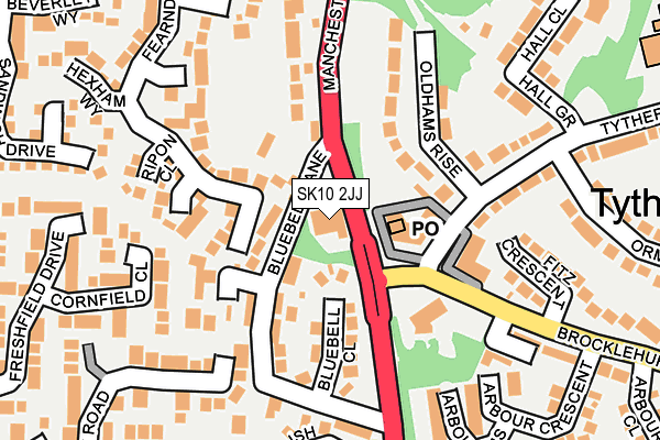 SK10 2JJ map - OS OpenMap – Local (Ordnance Survey)