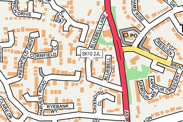 SK10 2JL map - OS OpenMap – Local (Ordnance Survey)