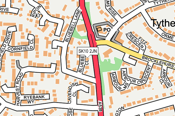 SK10 2JN map - OS OpenMap – Local (Ordnance Survey)