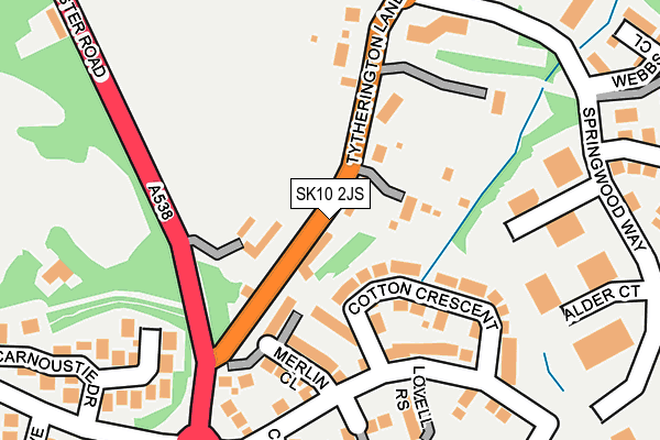 SK10 2JS map - OS OpenMap – Local (Ordnance Survey)