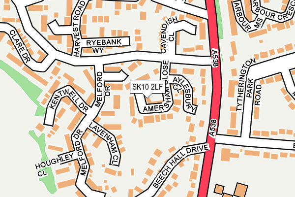 SK10 2LF map - OS OpenMap – Local (Ordnance Survey)