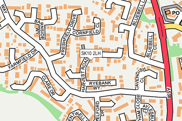 SK10 2LH map - OS OpenMap – Local (Ordnance Survey)