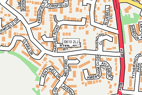 SK10 2LJ map - OS OpenMap – Local (Ordnance Survey)