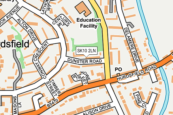 SK10 2LN map - OS OpenMap – Local (Ordnance Survey)