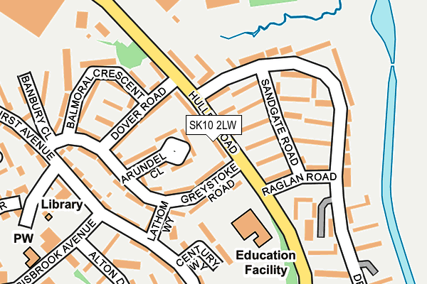 SK10 2LW map - OS OpenMap – Local (Ordnance Survey)