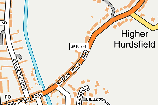 SK10 2PF map - OS OpenMap – Local (Ordnance Survey)