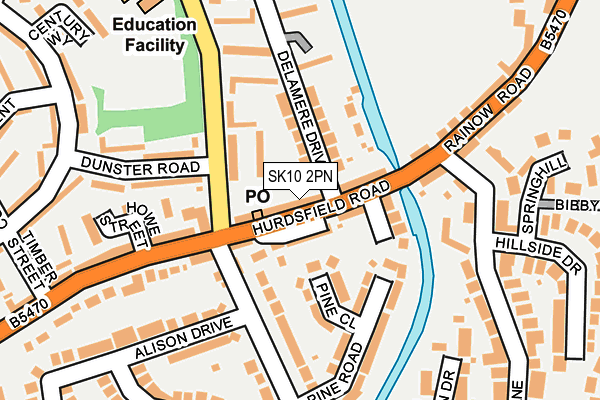 SK10 2PN map - OS OpenMap – Local (Ordnance Survey)