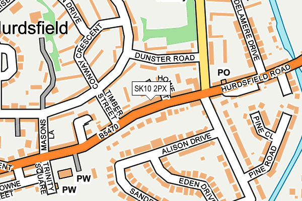 SK10 2PX map - OS OpenMap – Local (Ordnance Survey)