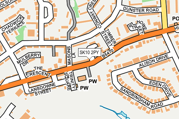 SK10 2PY map - OS OpenMap – Local (Ordnance Survey)