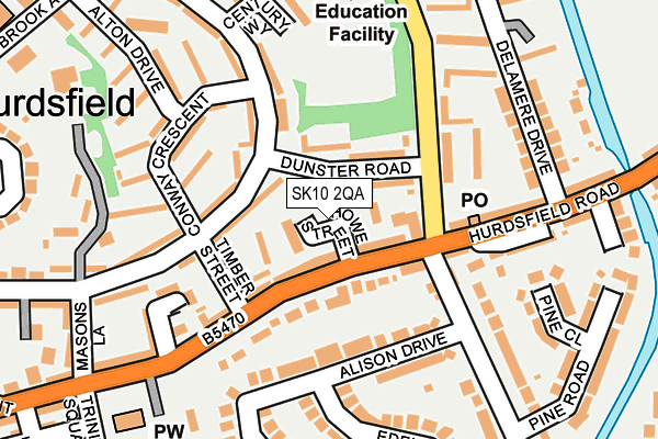 SK10 2QA map - OS OpenMap – Local (Ordnance Survey)