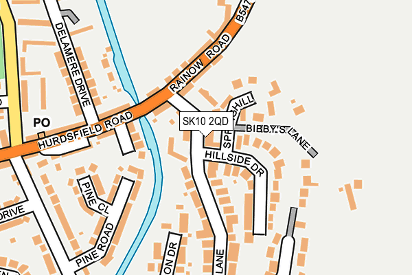 SK10 2QD map - OS OpenMap – Local (Ordnance Survey)