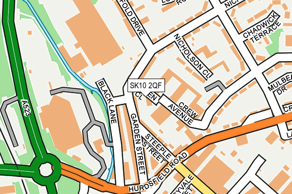 SK10 2QF map - OS OpenMap – Local (Ordnance Survey)