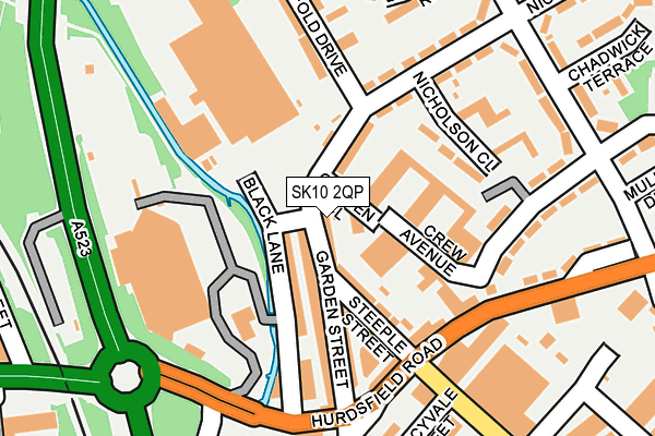 SK10 2QP map - OS OpenMap – Local (Ordnance Survey)