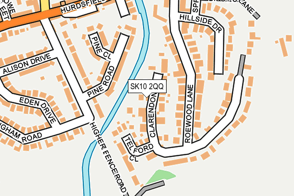 SK10 2QQ map - OS OpenMap – Local (Ordnance Survey)