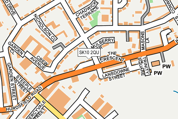 SK10 2QU map - OS OpenMap – Local (Ordnance Survey)