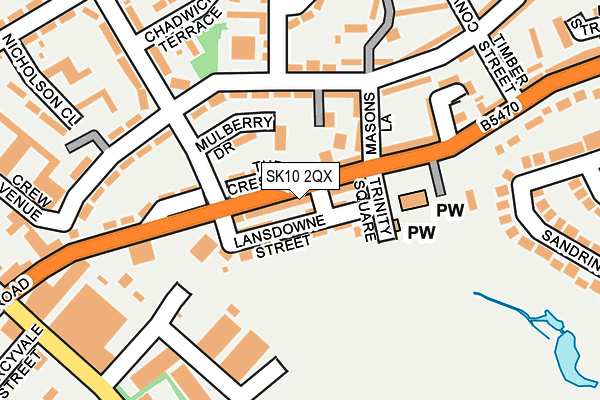 SK10 2QX map - OS OpenMap – Local (Ordnance Survey)