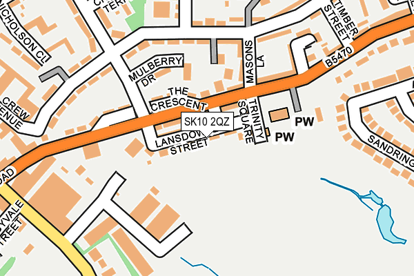 SK10 2QZ map - OS OpenMap – Local (Ordnance Survey)