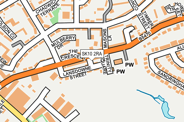 SK10 2RA map - OS OpenMap – Local (Ordnance Survey)