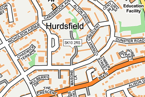 SK10 2RS map - OS OpenMap – Local (Ordnance Survey)